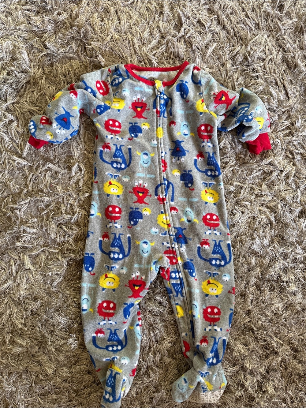Furry monsters pajama onesie footed